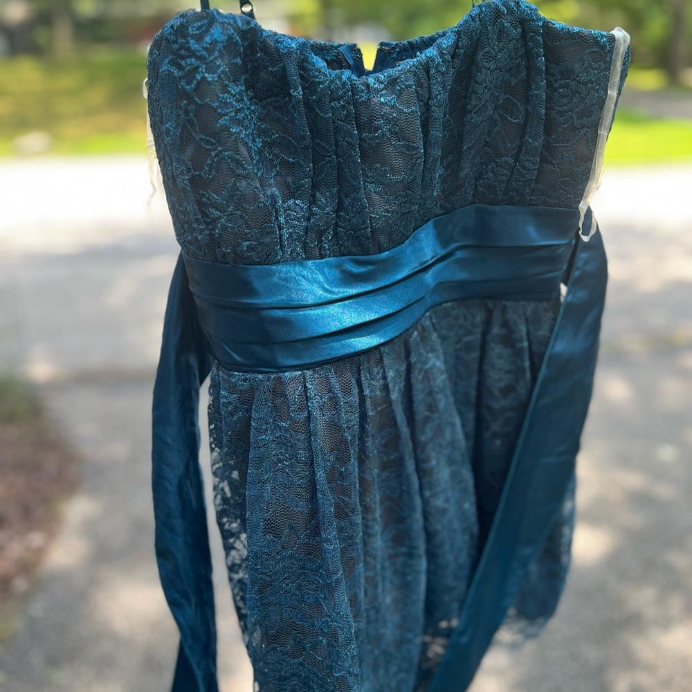 Trixxi Kids Formal Lace Dress in Teal